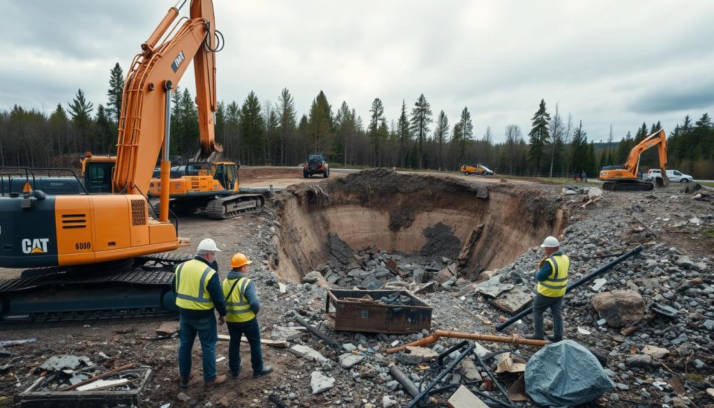 Sikkerhet ved demoleringsarbeid og graving