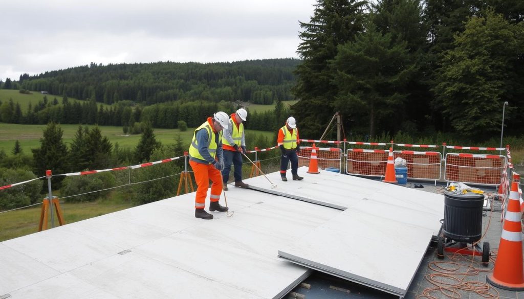 Sikkerhetstiltak ved eternittplate fjerning