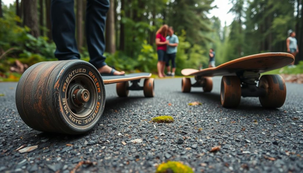 Skateboard hjulslitasje