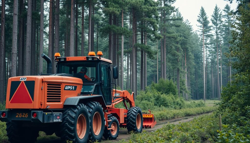 Skogsmaskiner med GPS-teknologi