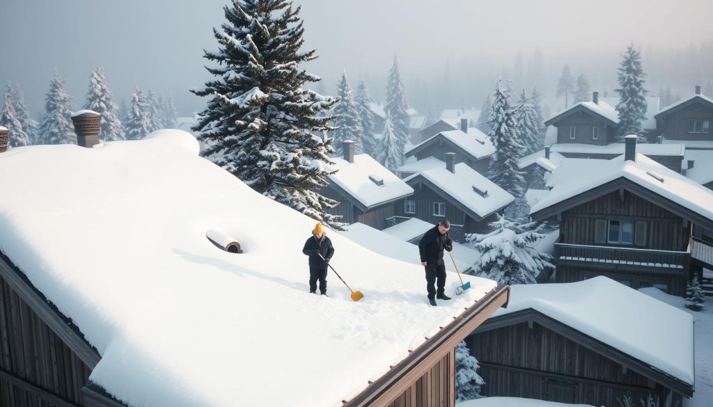 Snøsikring og vintervedlikehold tak