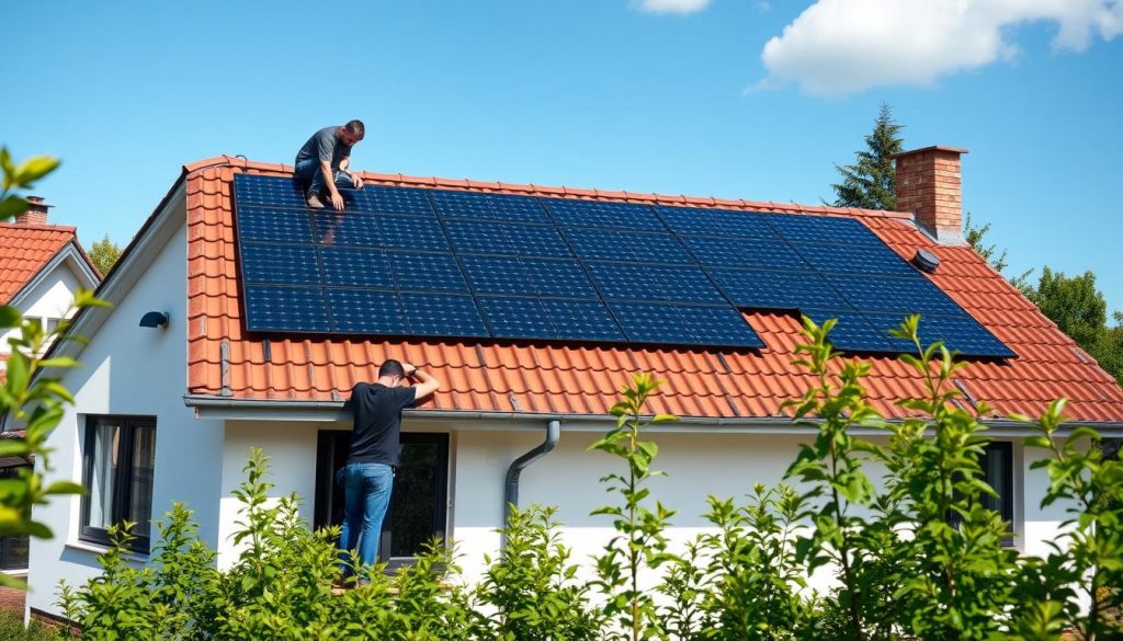 Solcellesystem takløsning