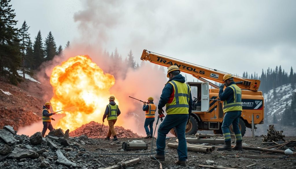 Sprengningsarbeider og infrastrukturprosjekter