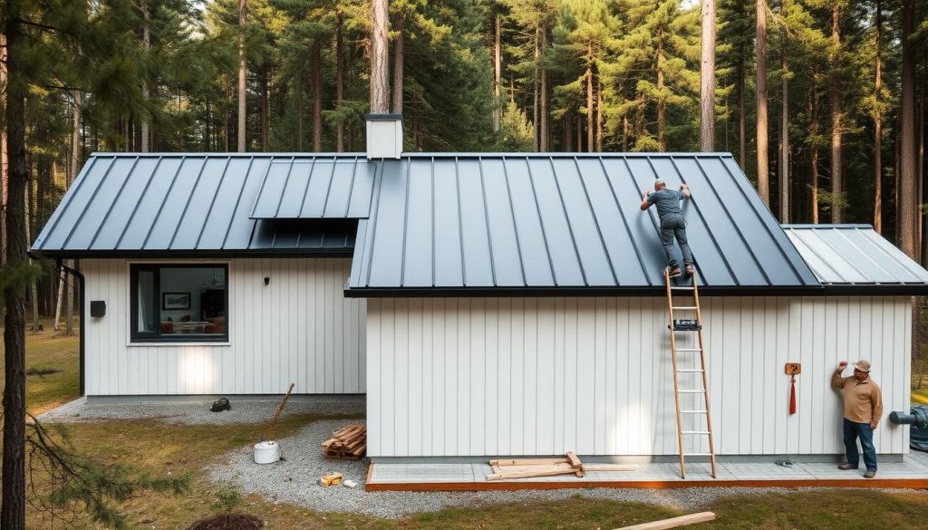 Ståltak installasjonseksempel