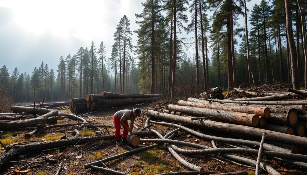 Stormfelling etterarbeid