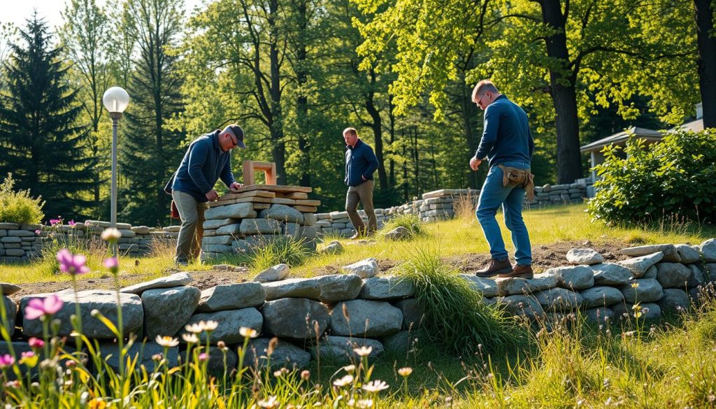 Støttemur naturstein tjenester