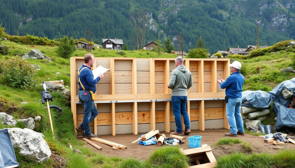 Støttemur prosjekt dimensjonering