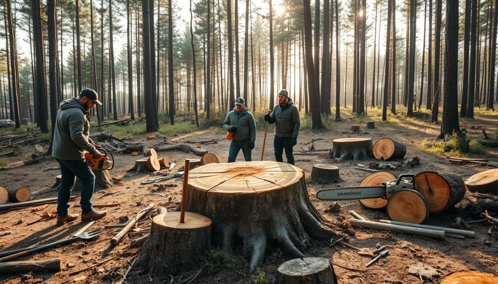 Stubbefjerning forberedelser