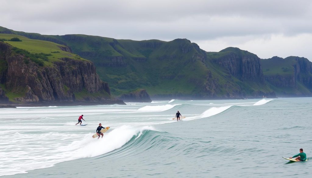 Surfere på norsk kyst