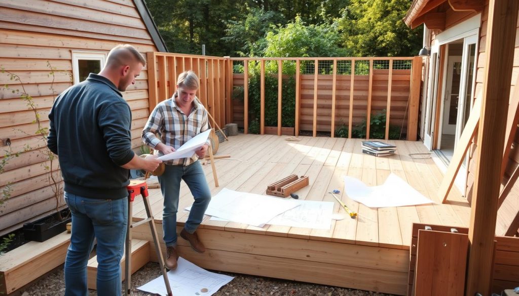 Terrasse planlegging og konstruksjon