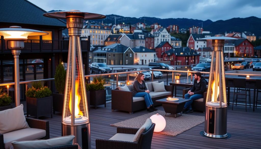 Terrassevarmer i norske byer