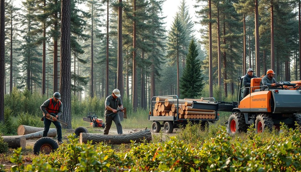 Tømmerfelling metoder