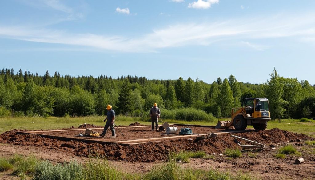 Tomteklargjøring og planering