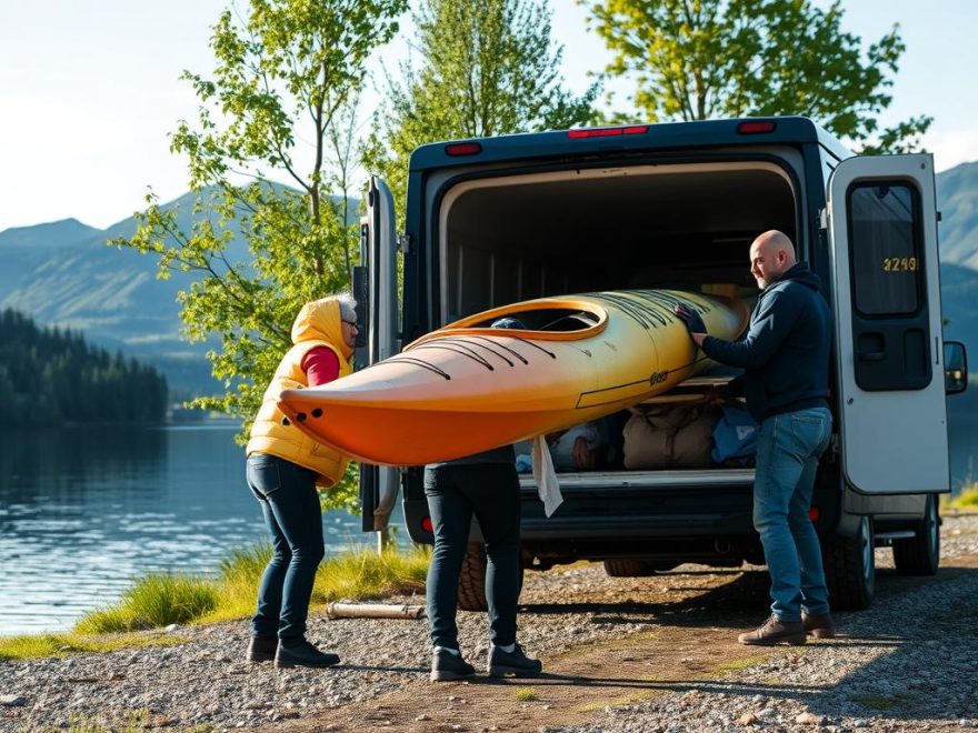 Transport av kajakk