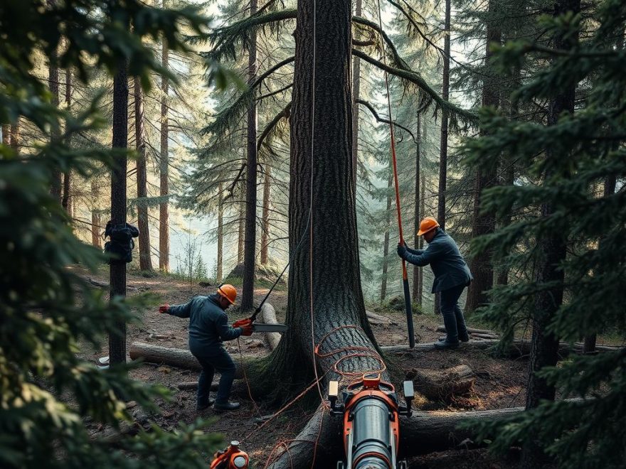 Trefelling i trange områder