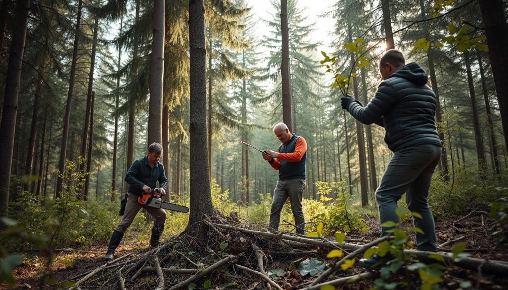 Trefelling og beskjæring tjenester