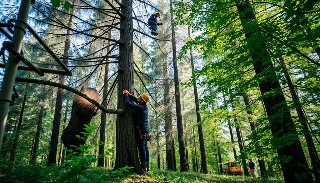 Trefelling og trepleie