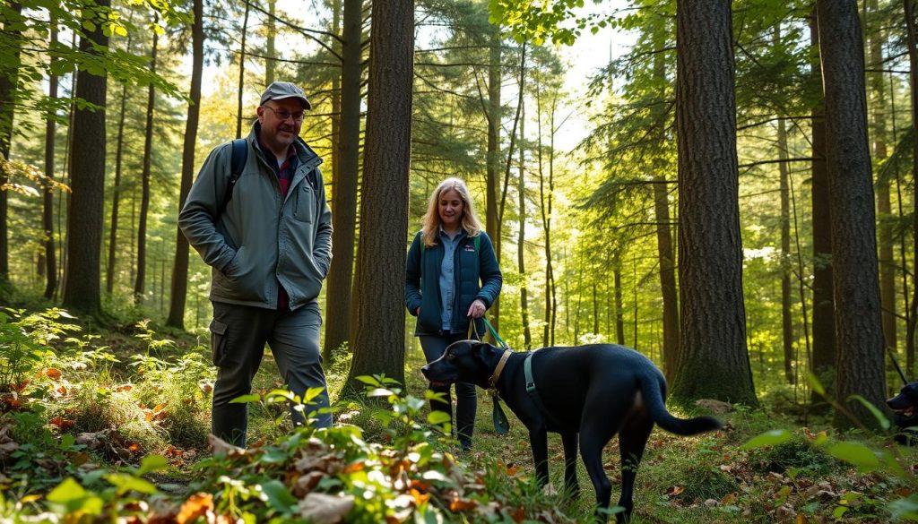 Trøffeljakt guide med deltakere