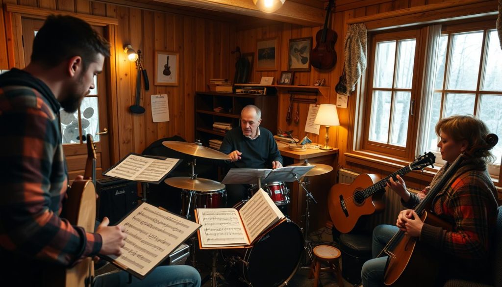 Trommeslager lærer musikkteori