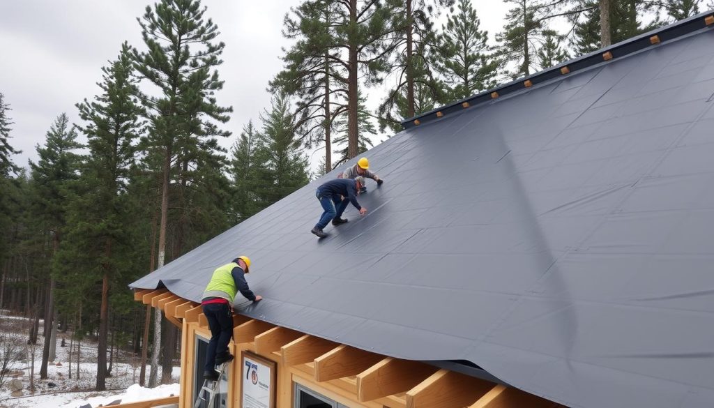 Undertak vindsperre installasjon