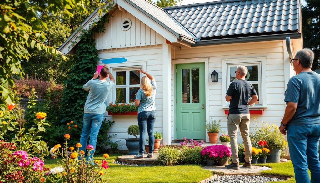 Utendørs maling av hus