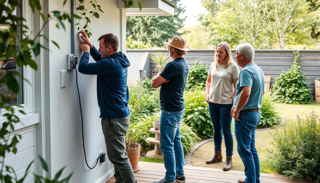 Utendørs stikkontakt installasjon