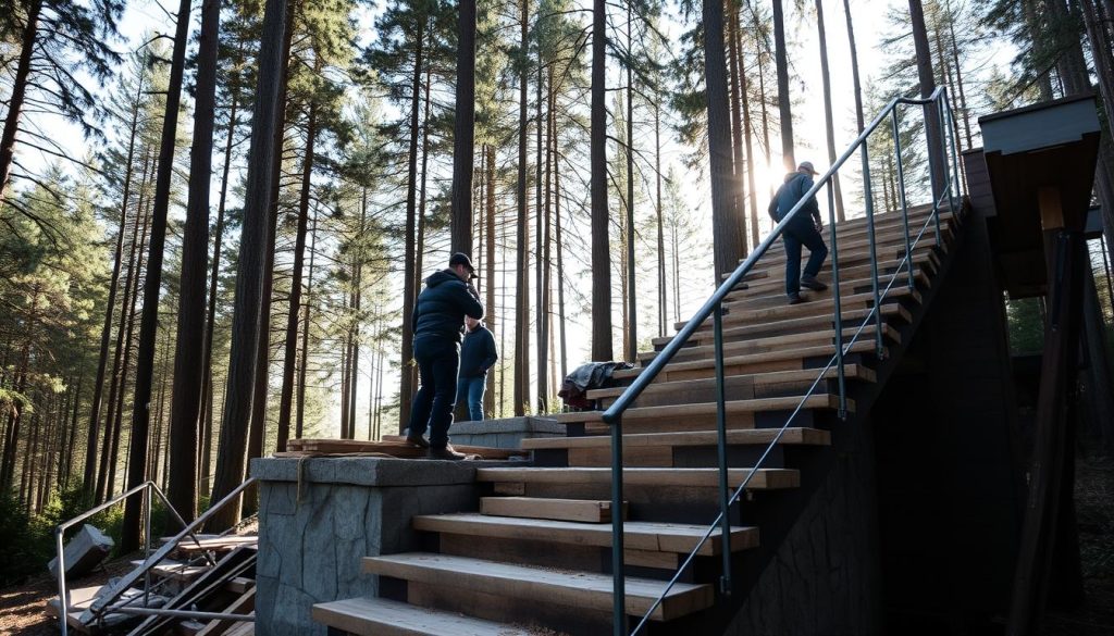 Utetrapp tjenester og konstruksjon