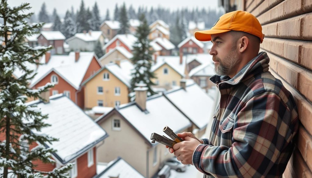 Vaktmester velger fasadevedlikehold