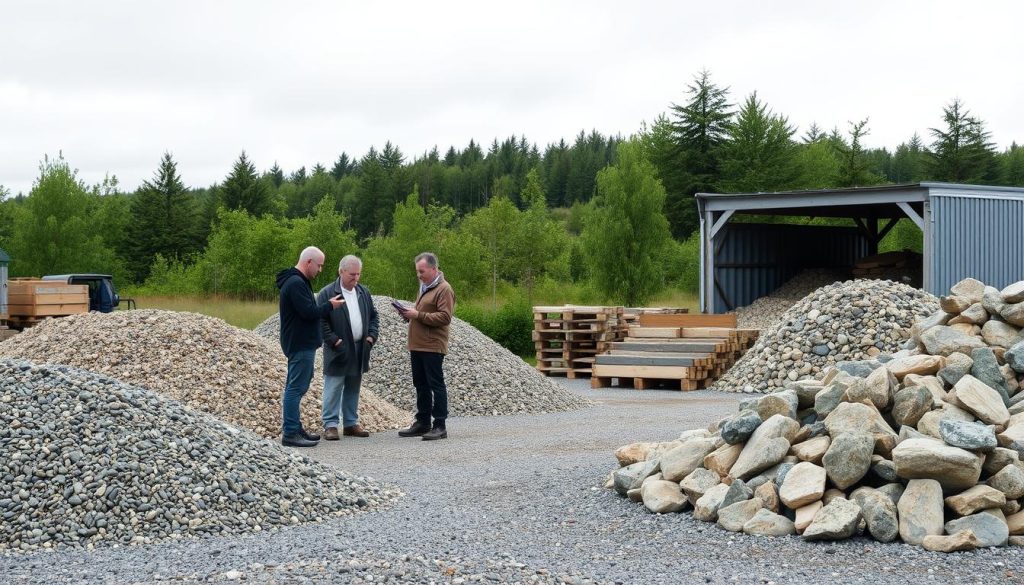 Valg av grus og stein leverandør