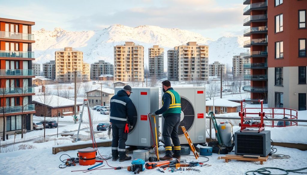 Varmepumpe installasjon i norske byer