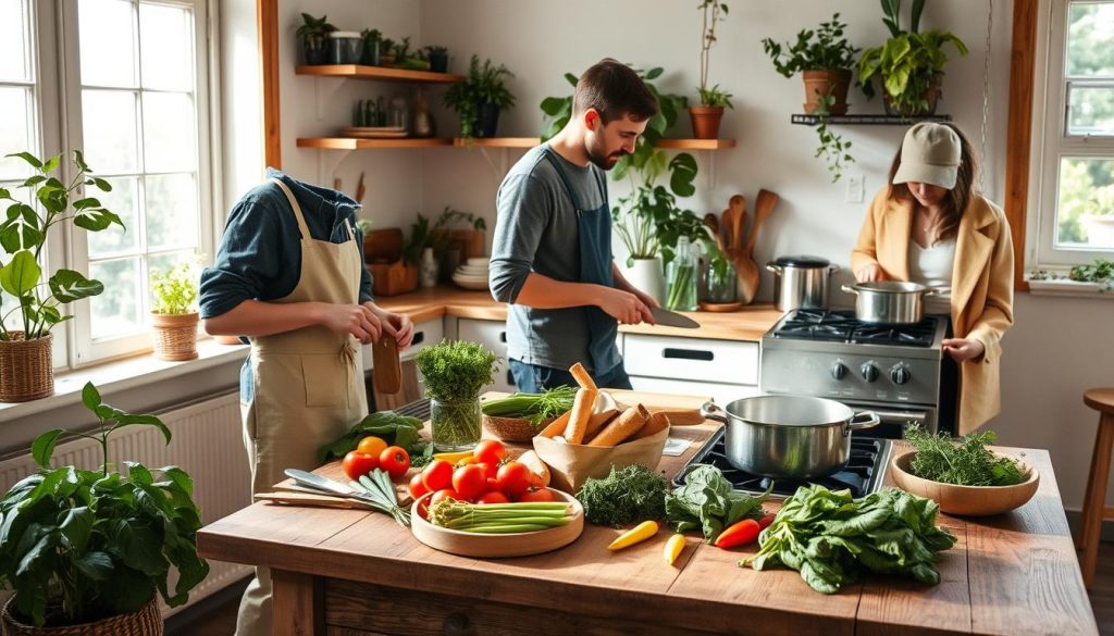 Vegansk kokkekurs presentasjon