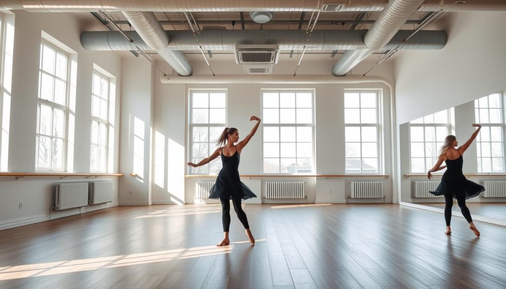 Ventilasjonssystem i dansestudio