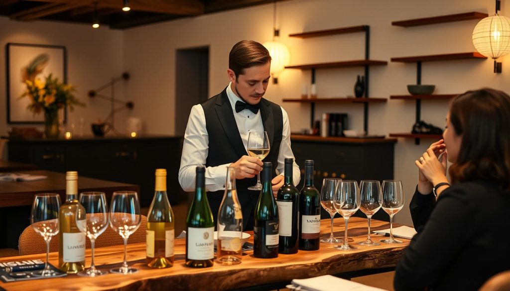 Vinsmaking med sommelier antrekk