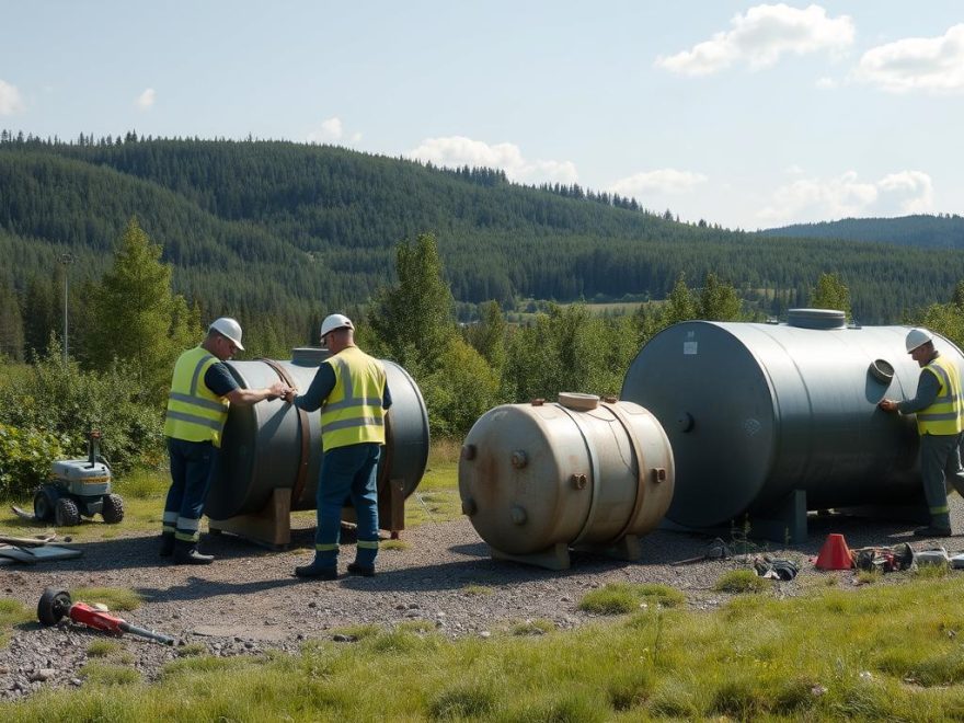 avfallshåndtering oljetank