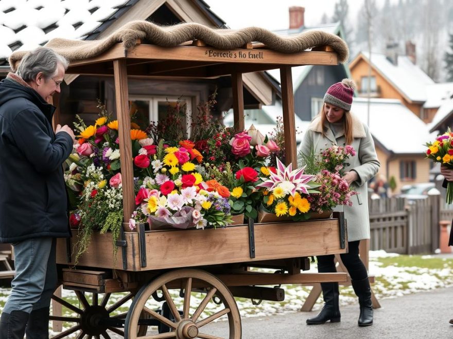 blomster utkjøring