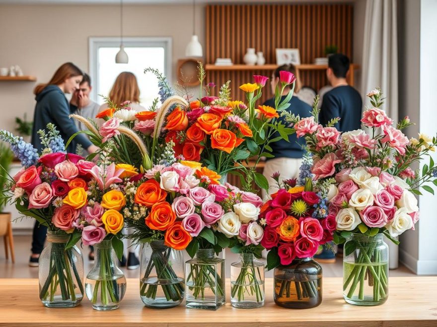 blomsterbukett levering