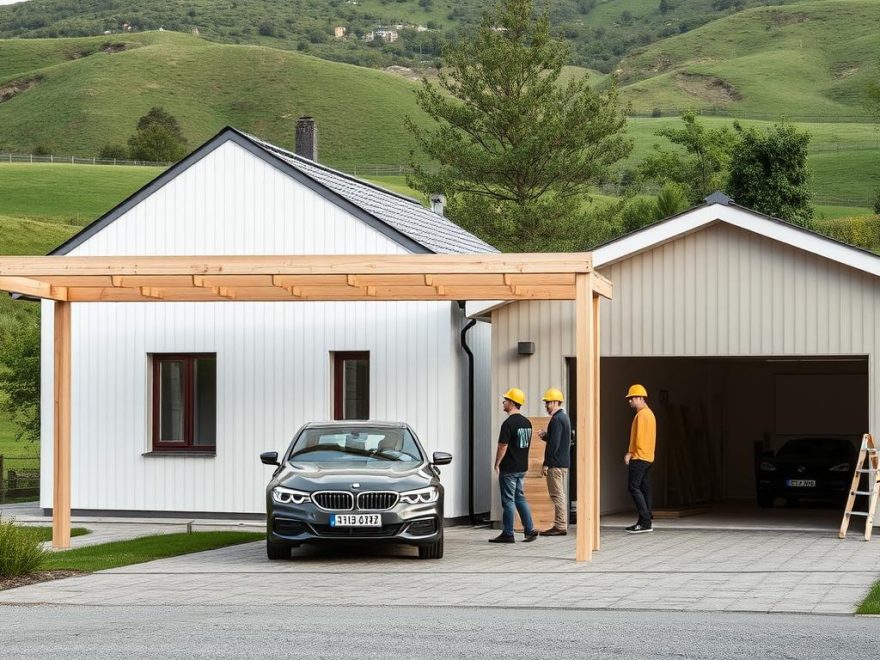 bygge carport inntil garasje