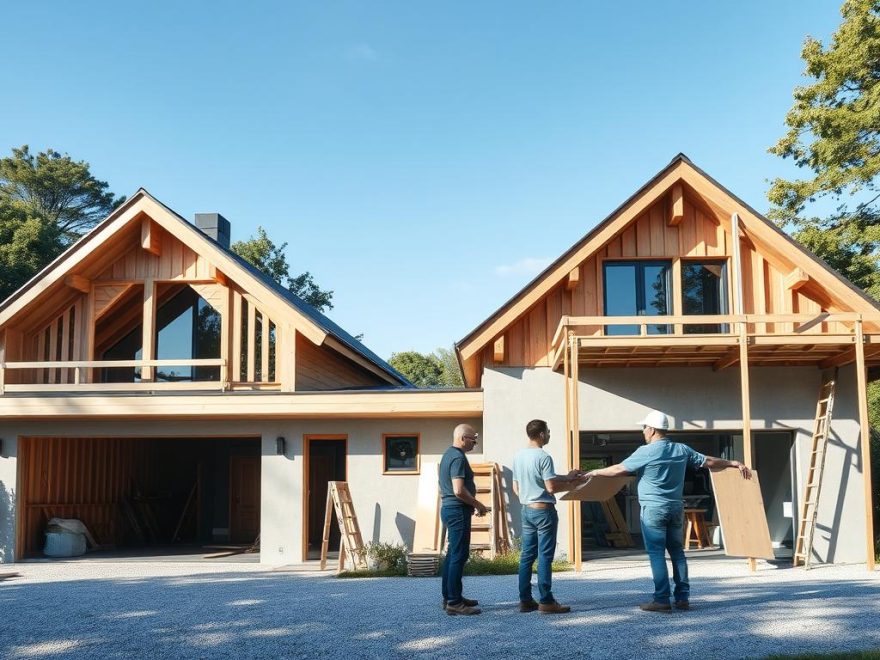 bygge garasje inntil huset