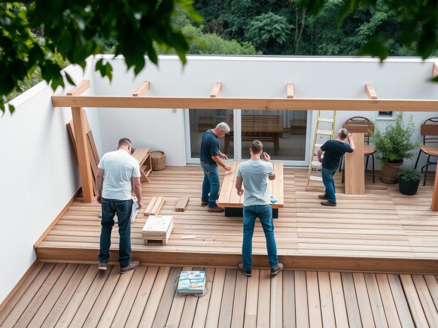 bygge om deler av terrasse