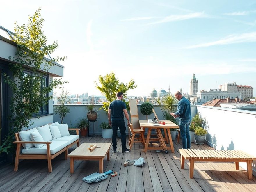 bygge takterrasse på eksisterende tak