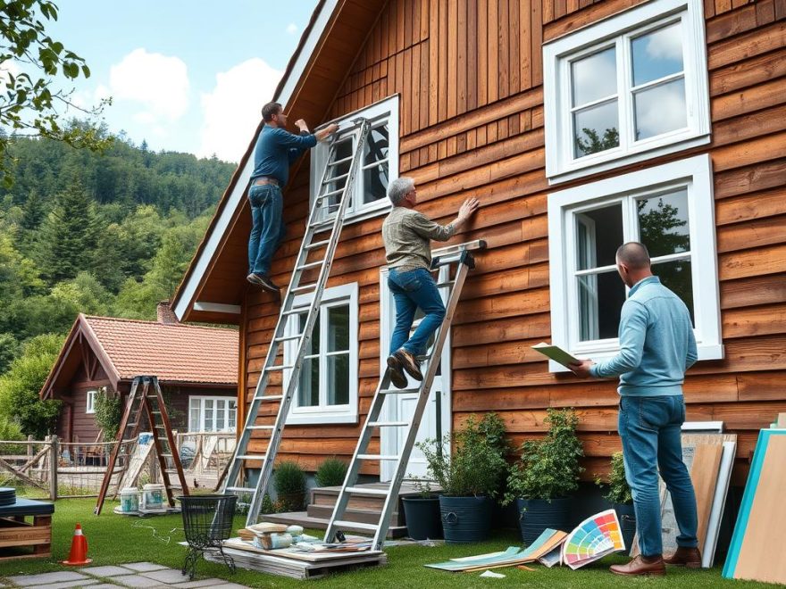 bytte kledning på hus