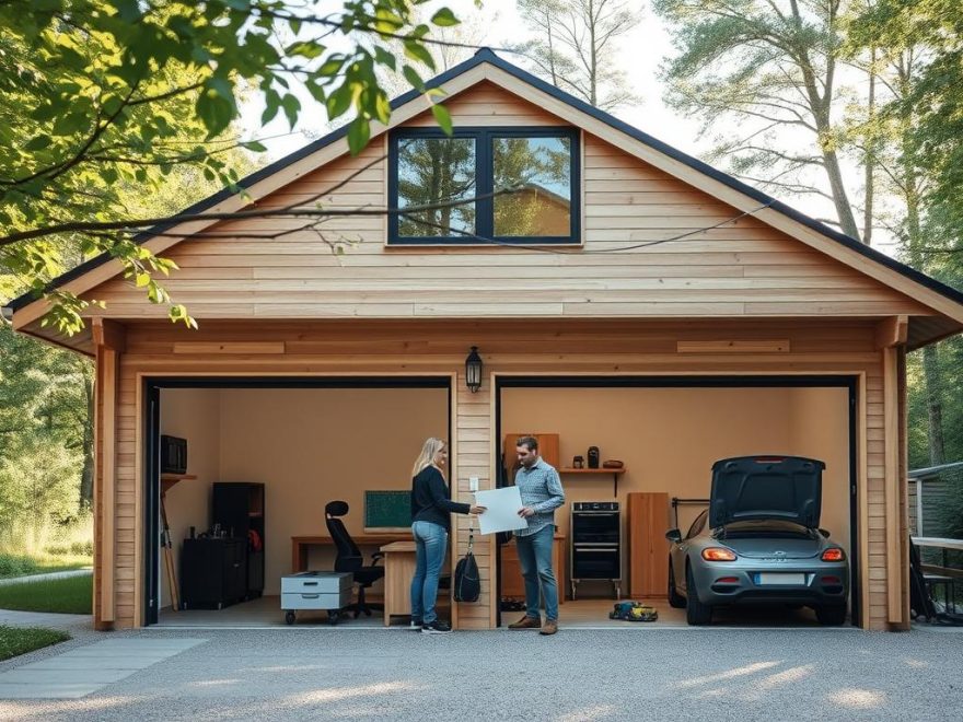 dobbelgarasje med loft pris