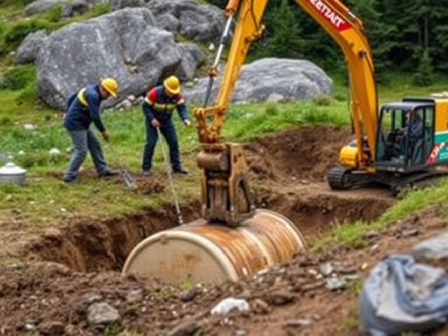 fjerning av nedgravd tank