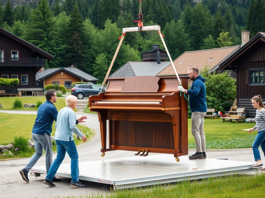 flytting av piano med spesialutstyr