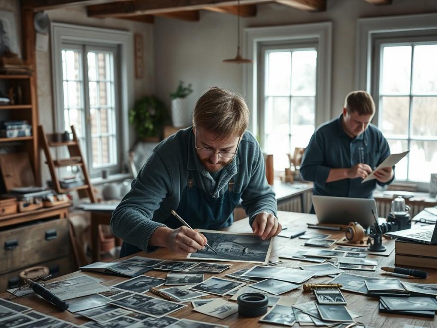 fotorestaurering og retusj