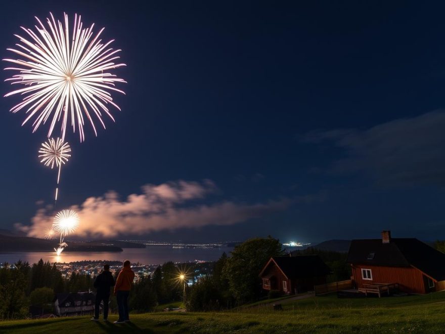 fyrverkeri oppvisning