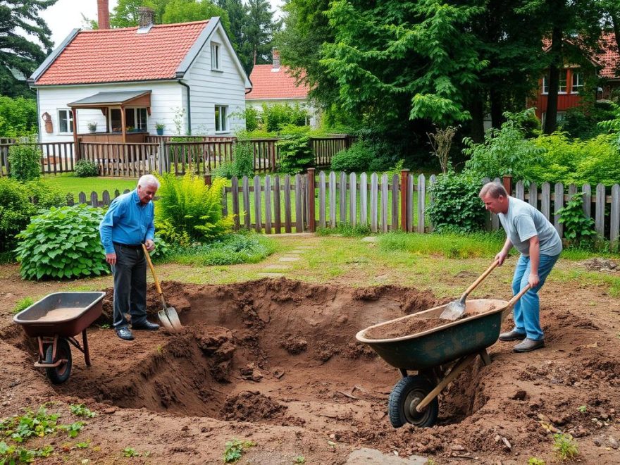 grave ut kjeller for hånd