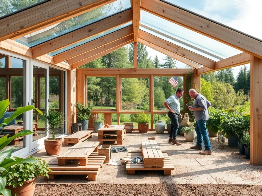 hagestue på terrasse