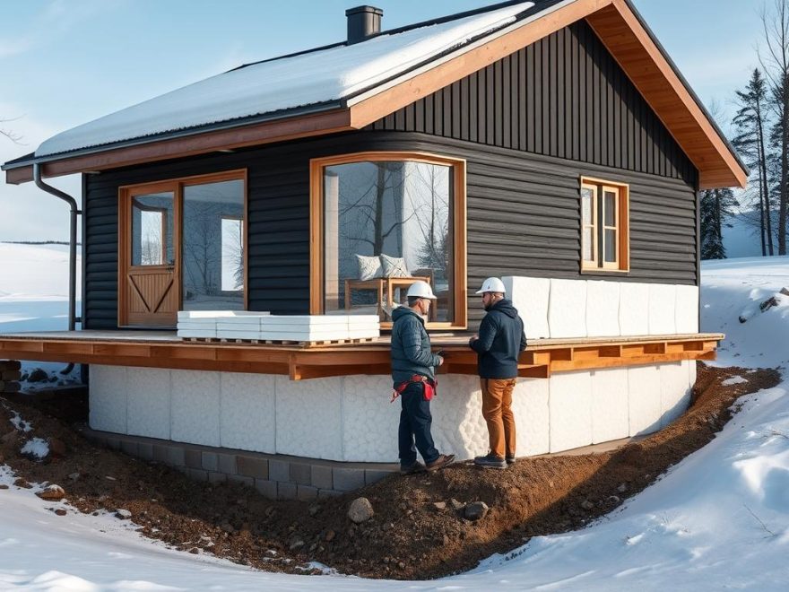 isolere grunnmur over bakkenivå