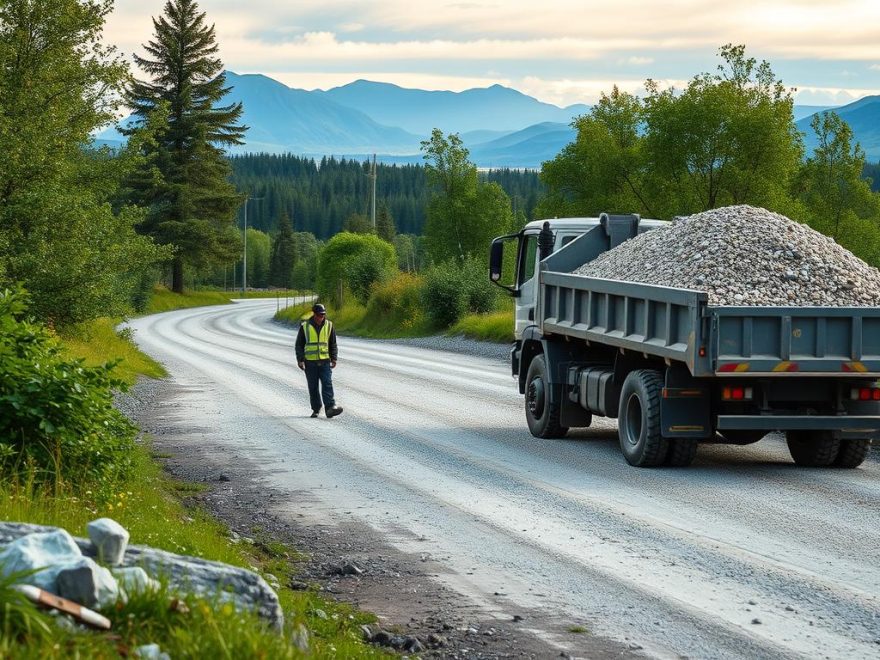 levering av grus